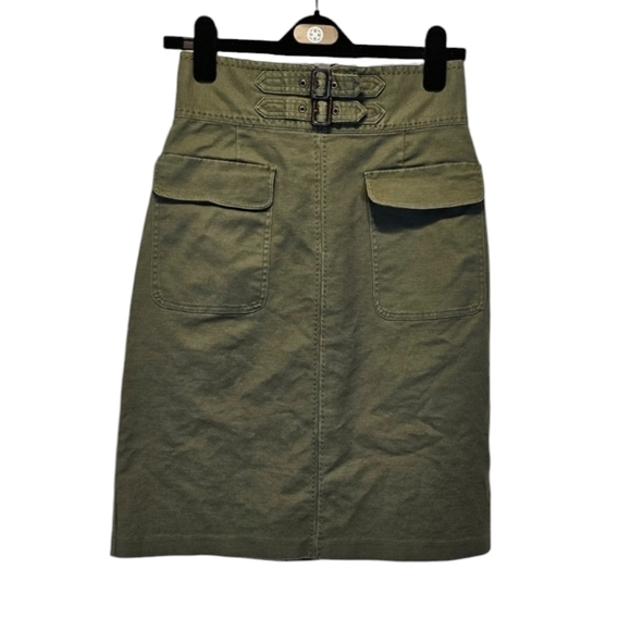 Worthington Dresses & Skirts - Worthington Army Green Mid  Length Pencil Skirt 97% Cotton 3% Spandex Size 6